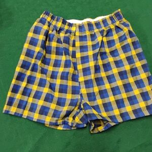 Blue and Yellow Plaid Shorts